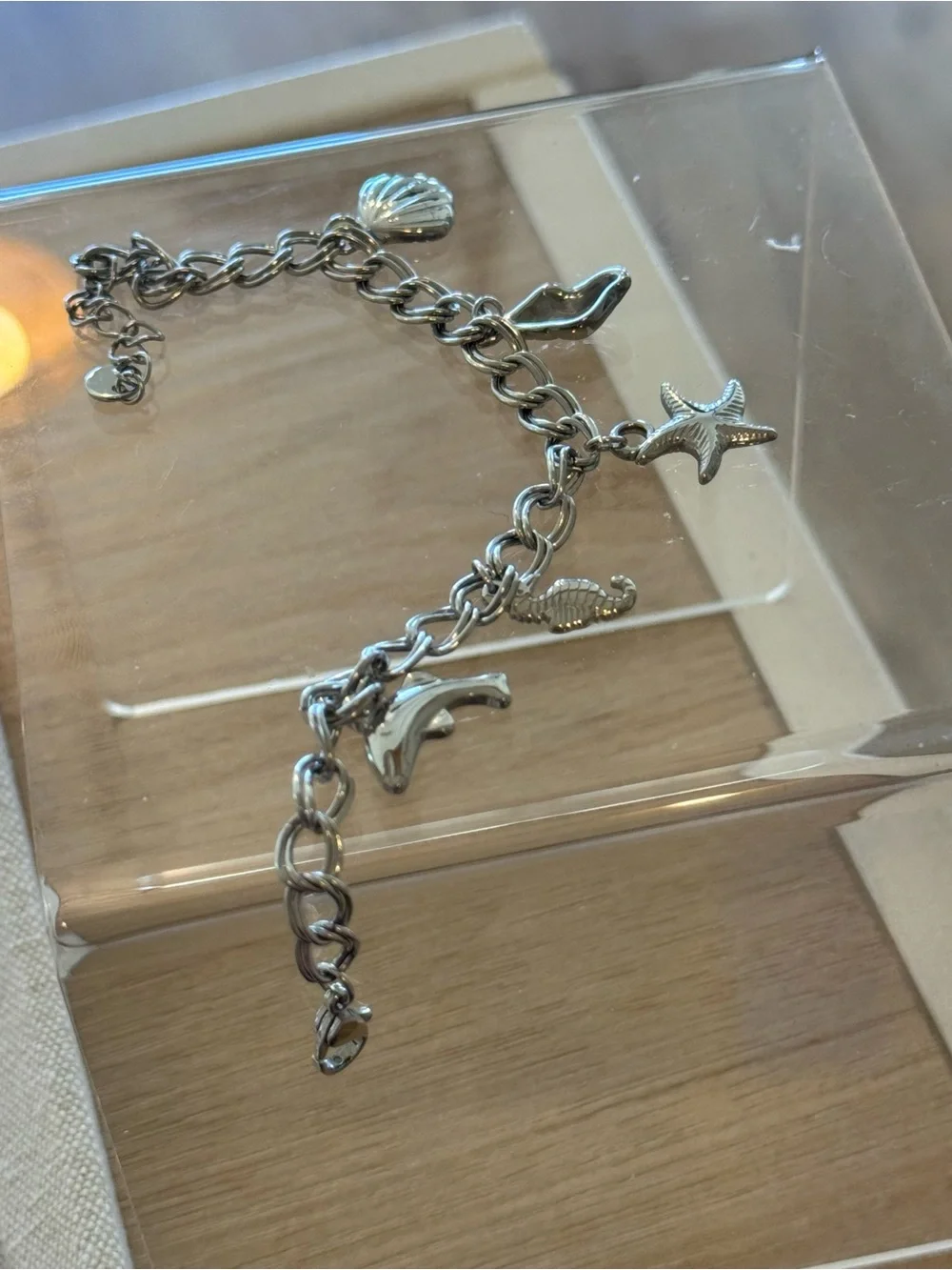Silver Ocean Charm Bracelet - Sea Life Charms